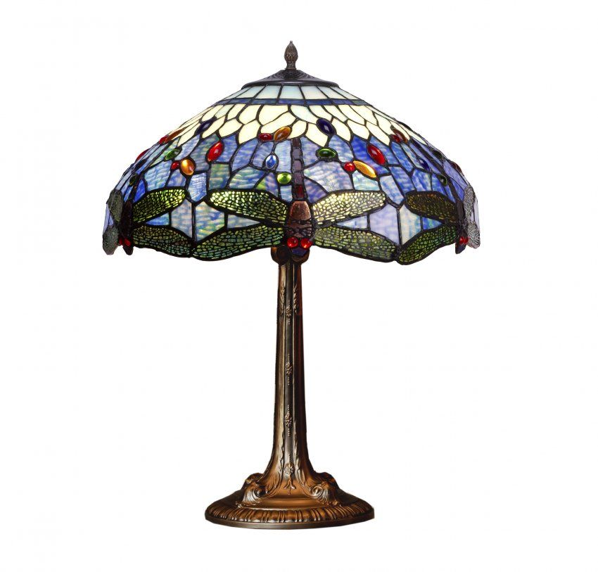 d.54cm Lámpara de mesa Tiffany con montura con forma Serie Belle Epoque