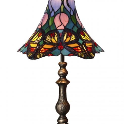 d.35cm Lámpara de mesa con mariposas y montura con forma clásica Serie Butterfly 3 luces