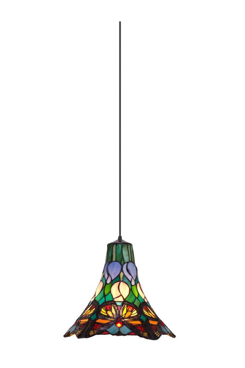 d.25cm Lámpara colgante de techo con cable Tiffany Serie Butterfly
