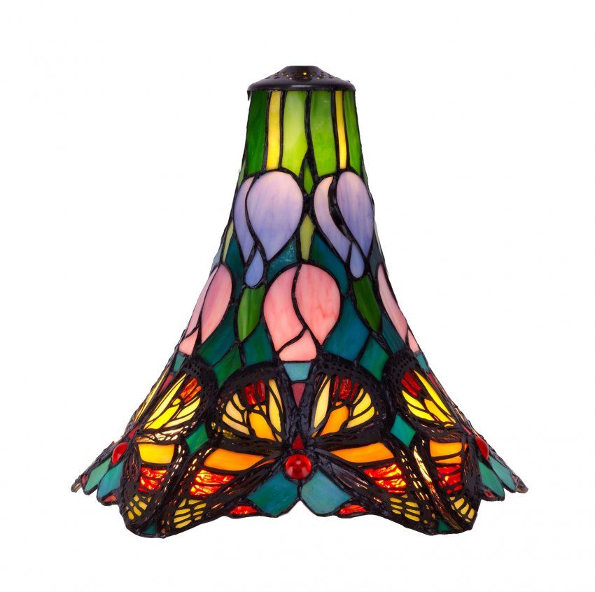 d.25cm Pantalla Tiffany con mari`posas Serie Butterfly