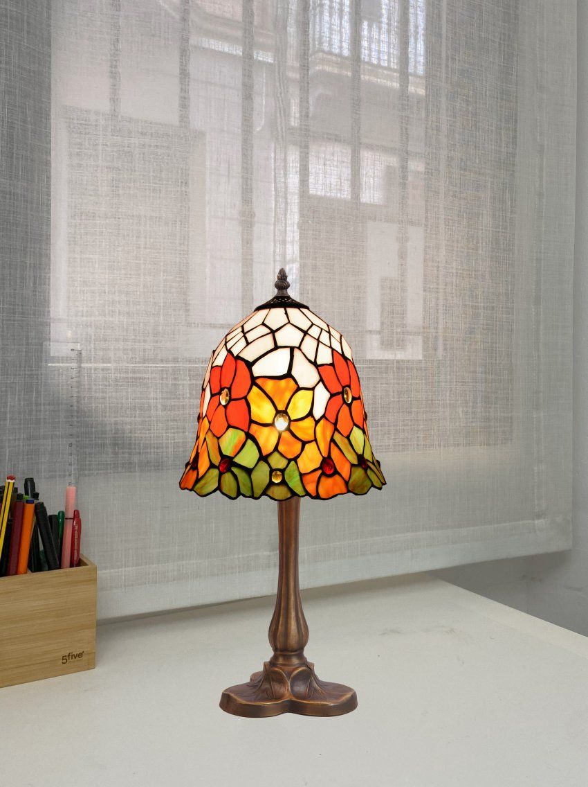 d.18cm Sobremesa Menor Tiffany base trébol