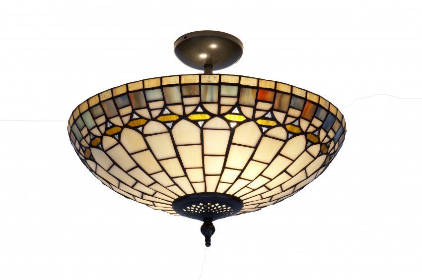 d.40cm Plafón bajo Tiffany Serie Quarz