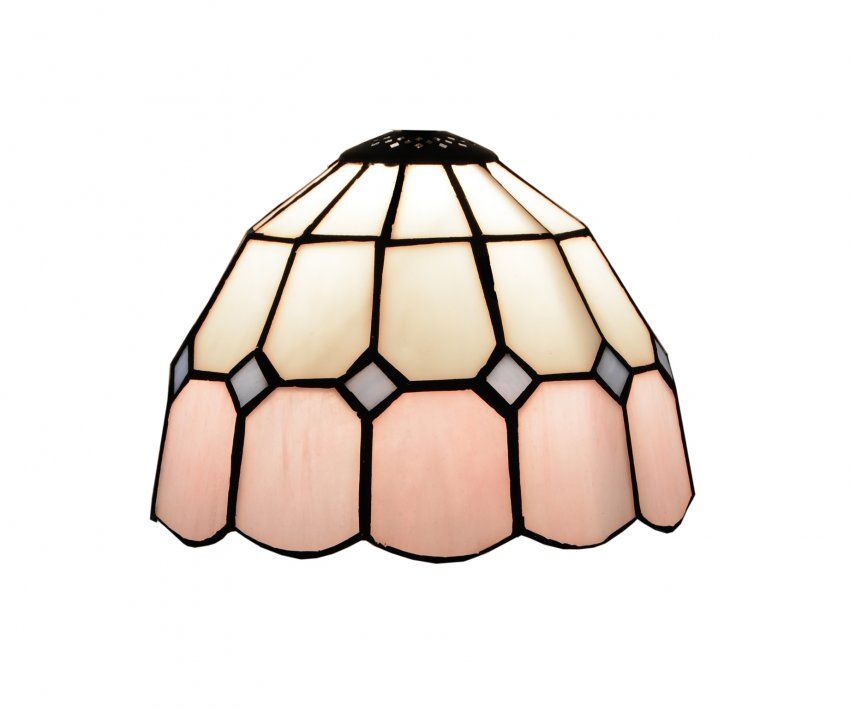 d.20cm x2 Lámpara regleta con 2 pantallas Tiffany Serie Pink