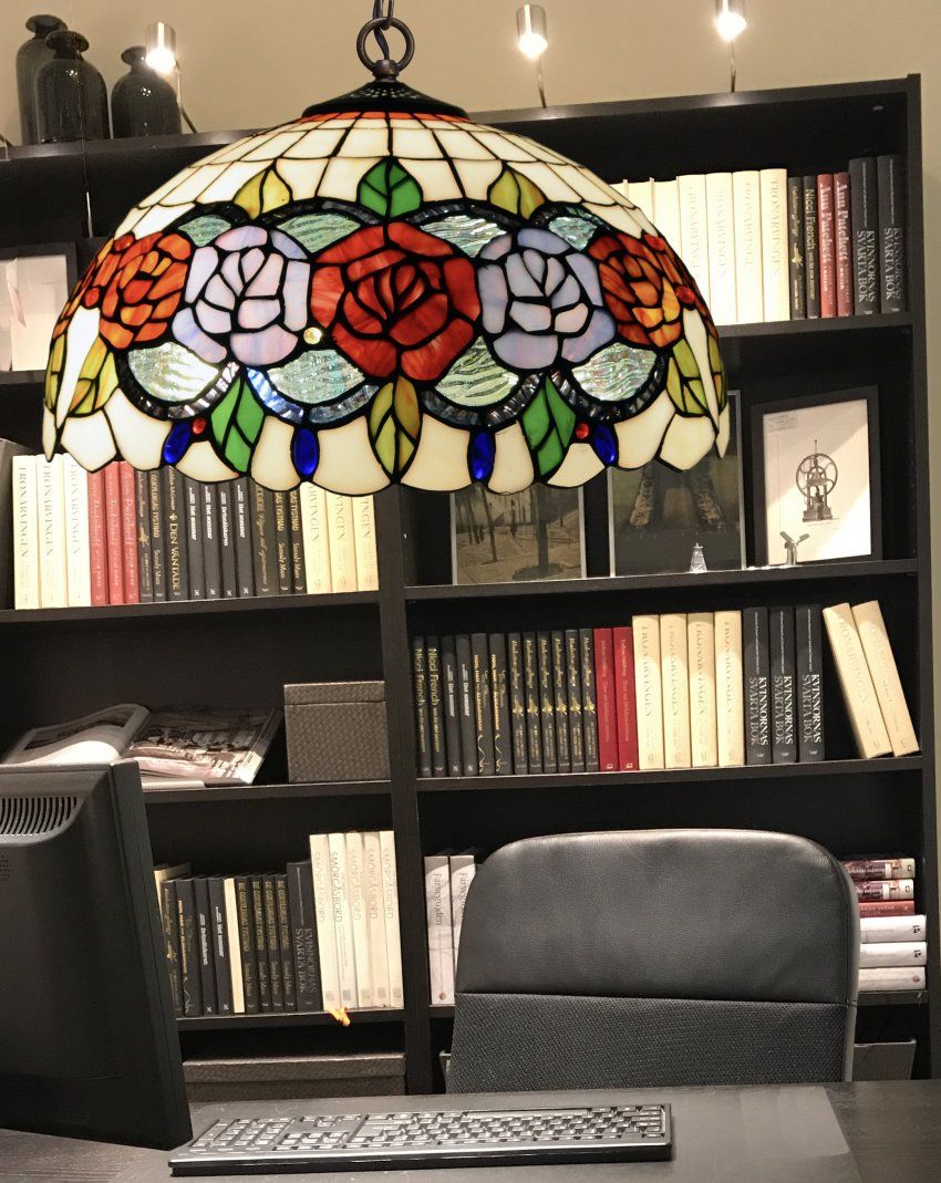 d.40cm. Colgante de techo Tiffany con cadena