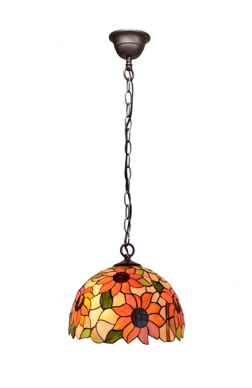 d.20cm Lámpara colgante de techo menor Tiffany con montura con cadena Serie Diamond