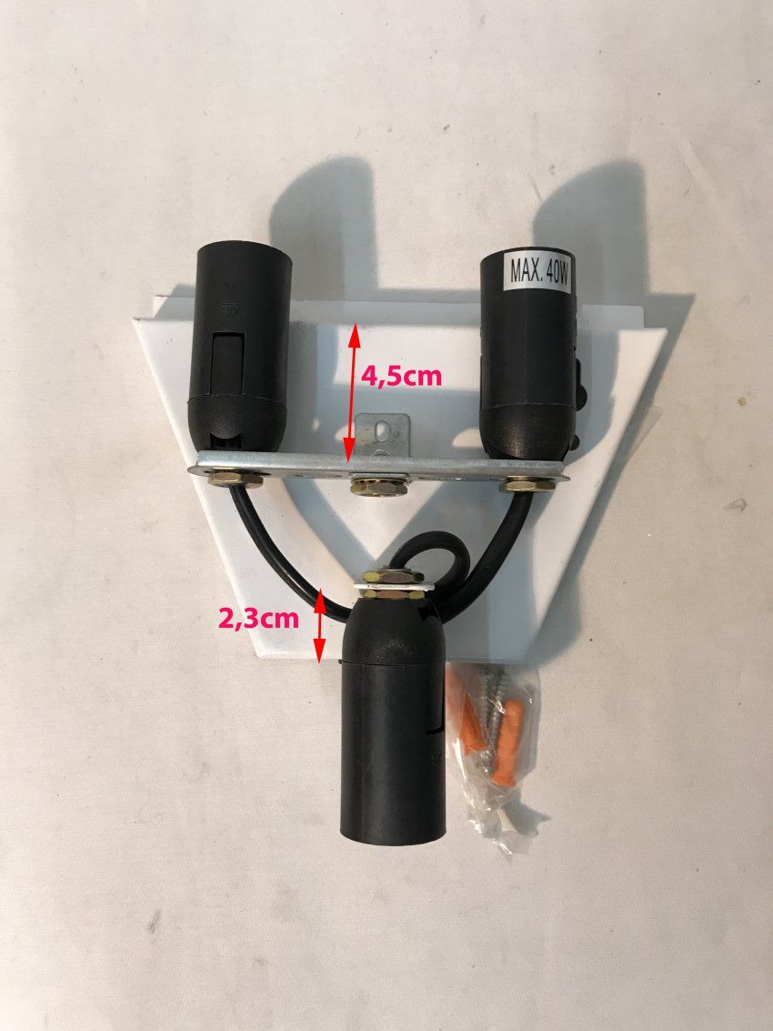 Lampara de pared de medialuna Tiffany