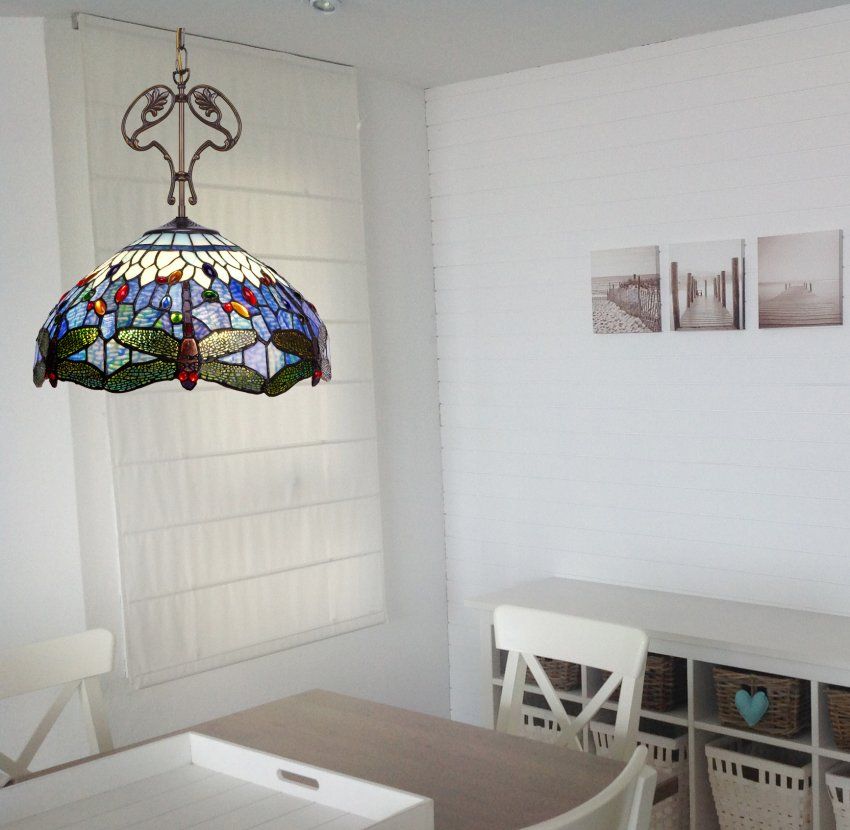 d.40cm Colgante de techo con adorno fundición y montura cadena Serie Belle Epoque