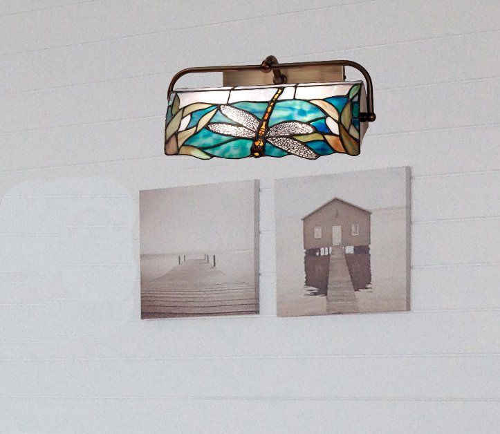 Aplique para cuadro Tiffany azul