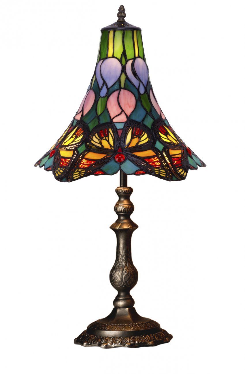 d.35cm Lámpara de mesa con mariposas y montura con forma clásica Serie Butterfly 3 luces