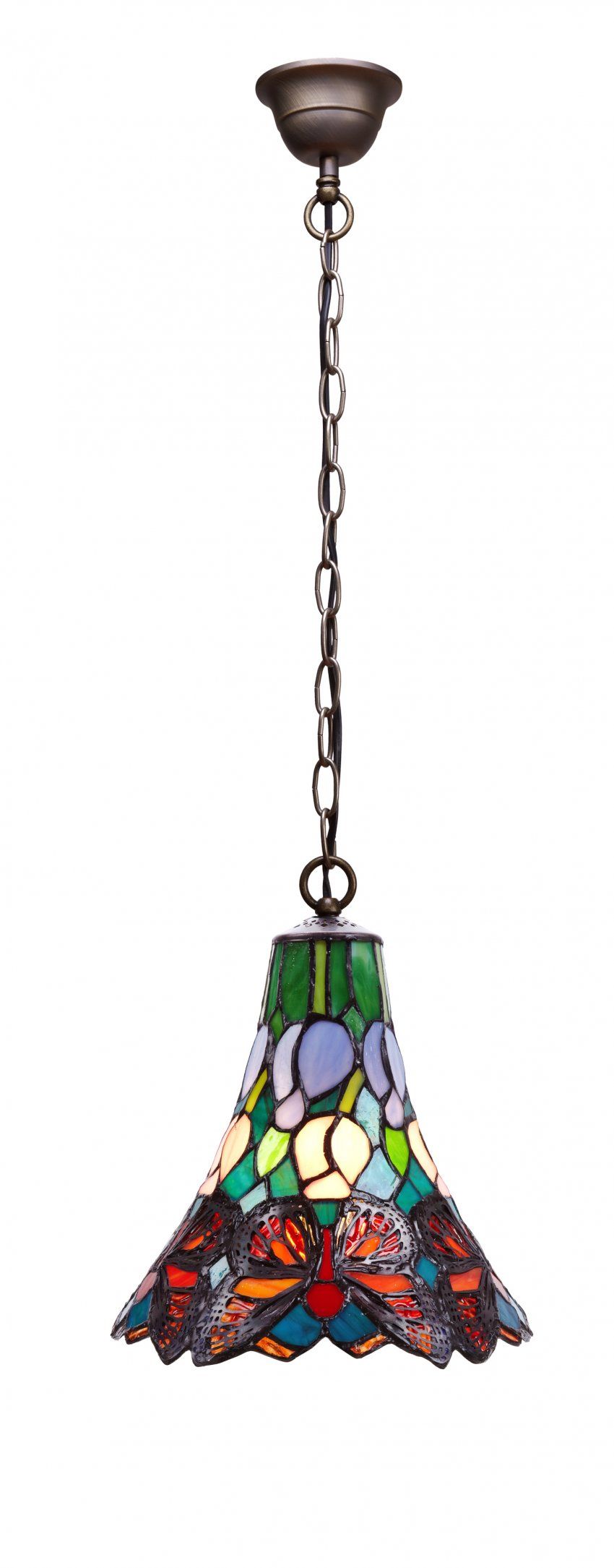 d.25cm Lámpara colgante de techo con cadena Tiffany Serie Butterfly