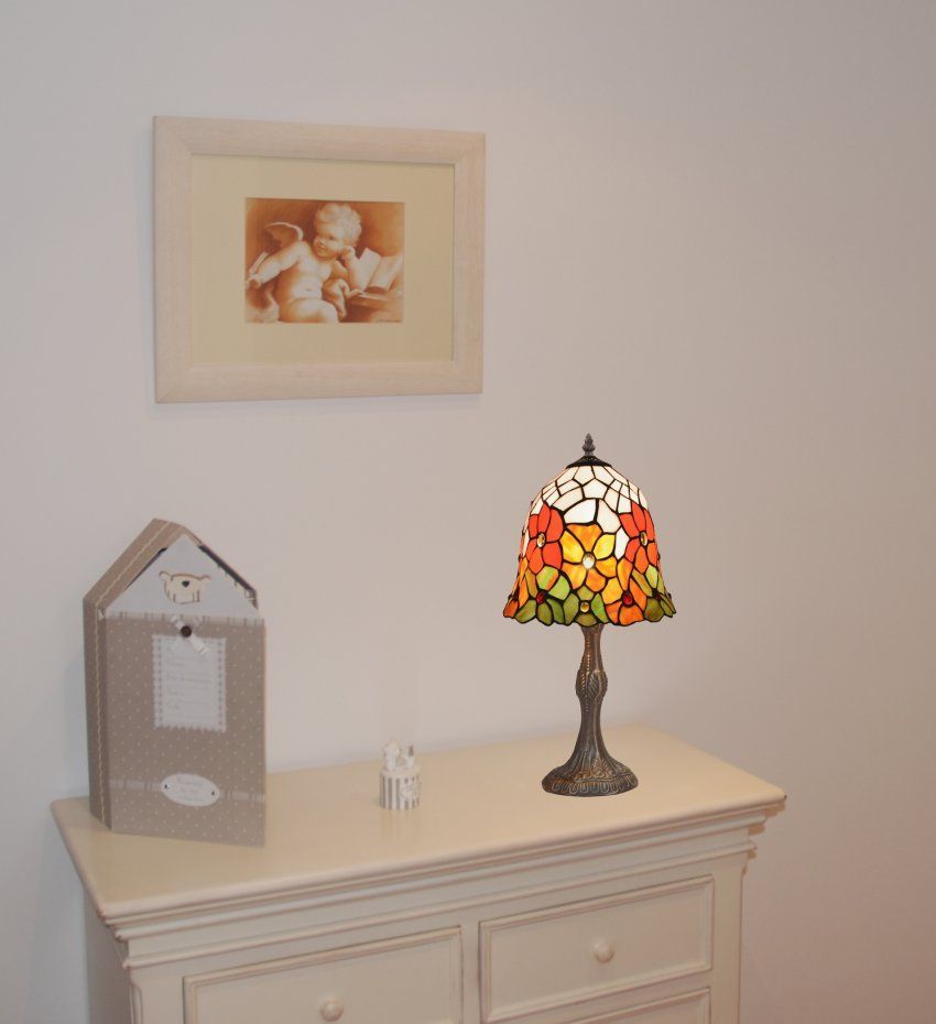 d.18cm Sobremesa Menor Tiffany base con forma