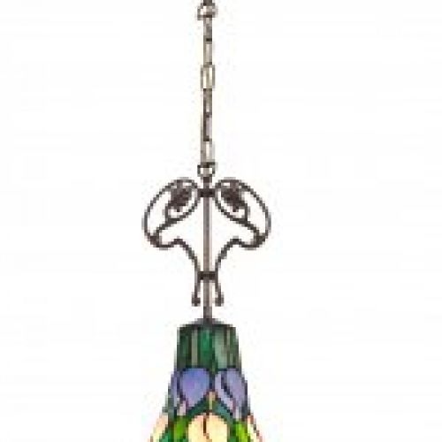 d.35cm Lámpara colgante de techo con adorno fundición Tiffany Serie Butterfly