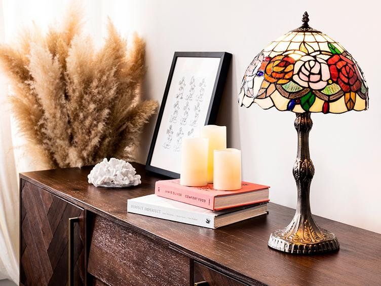 d.30cm Lámpara de mesa mediana 2 luces