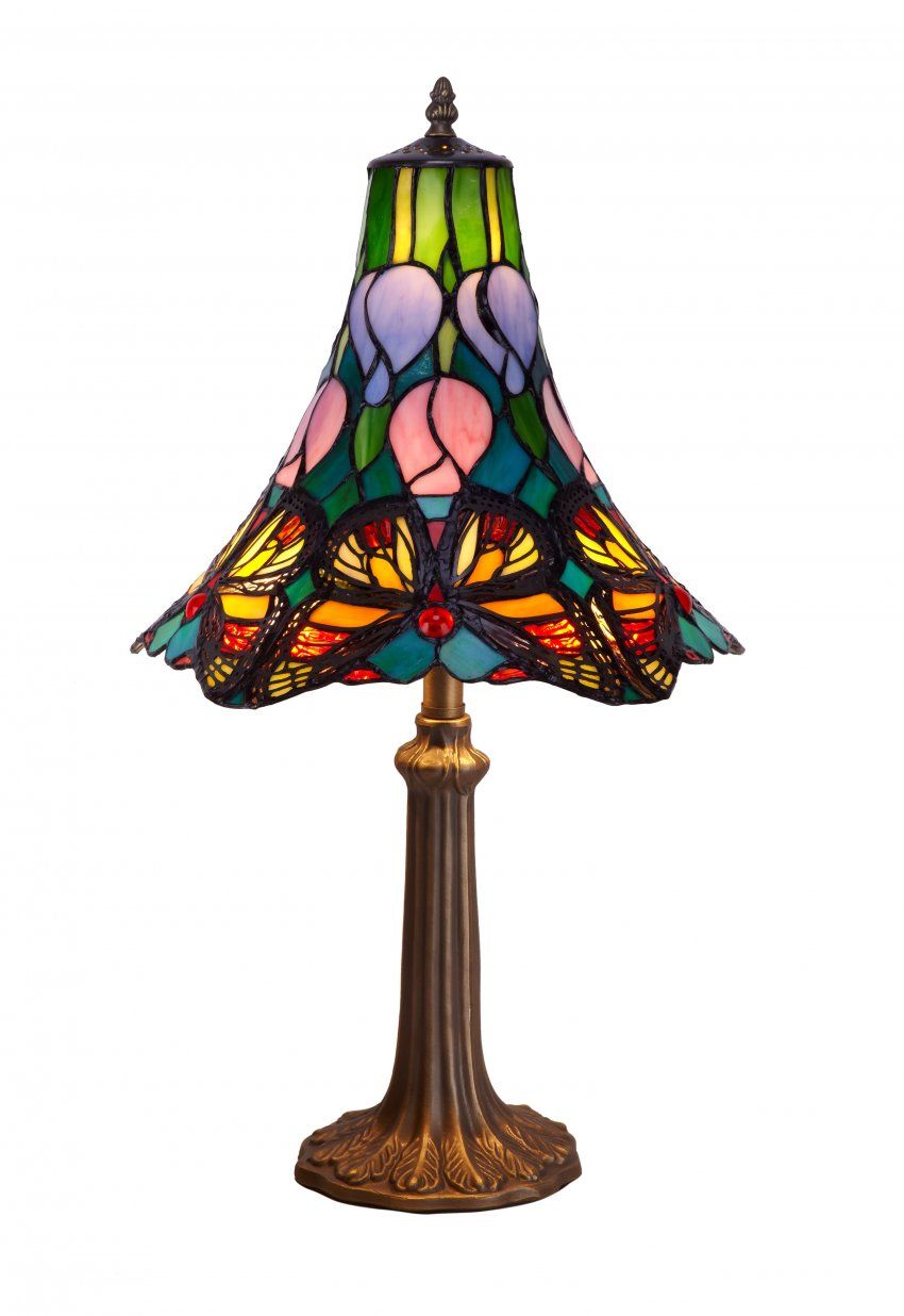 d.25cm Lámpara de mesa con mariposas y montura con forma árbol Serie Butterfly 3 luces (Clonado)