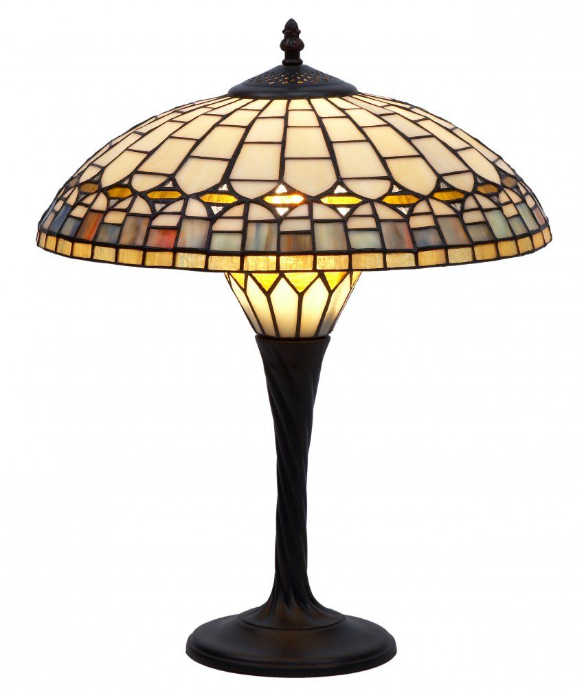 Lampara de mesa con base con opalinas de cristal