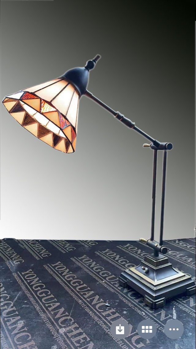 d.17cm. Sobremesa móvil despacho con pantalla Tiffany