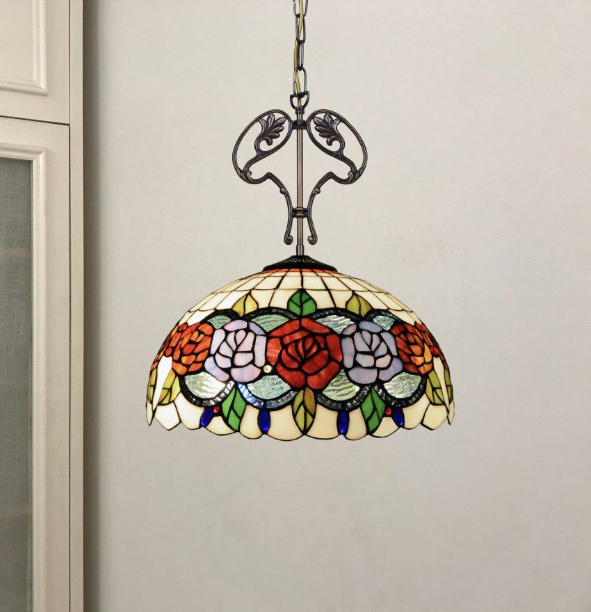 d.40cm. Colgante de trecho Tiffany con adorno fundición