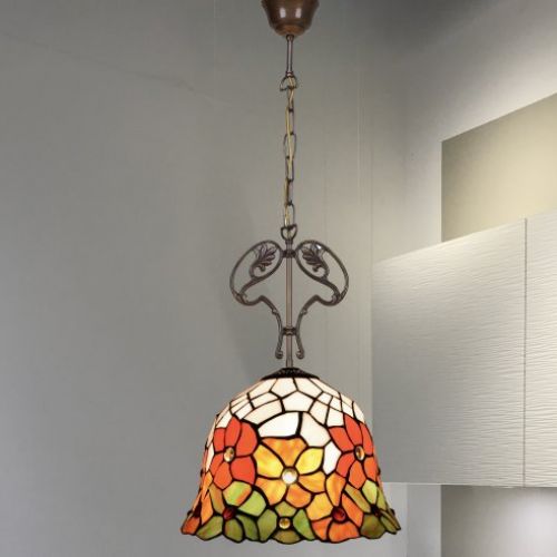 d.30cm Colgante Tiffany mediano con adorno fundición