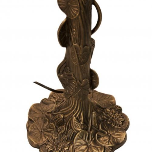 Sobremesa Mayor Tiffany Serie Bell con base con hojas