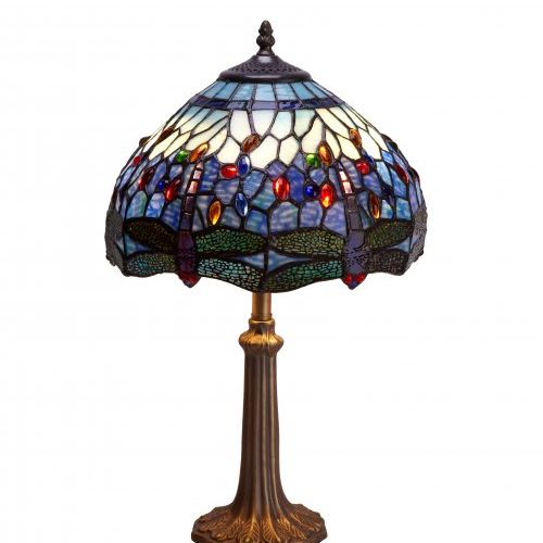 Lampara de mesa con libelulas