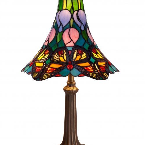 d.25cm Lámpara de mesa con mariposas y montura con forma árbol Serie Butterfly 3 luces (Clonado)