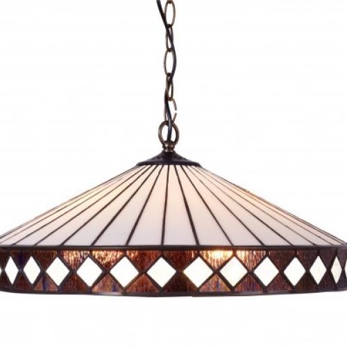d.45cm Lámpara colgante de techo Tiffany mayor con cadena Serie Ilumina