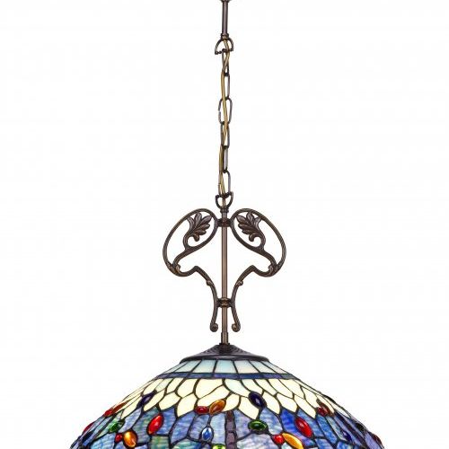 d.54cm Colgante de techo con adorno fundición y montura cadena Serie Belle Epoque