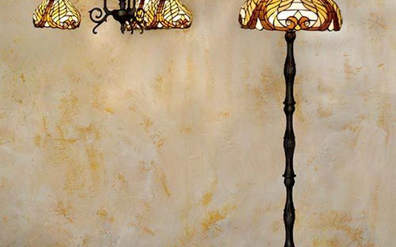 Lámpara 3 brazos Ref.2390.00 y Pie salón Ref.2380.10 Serie Dalí