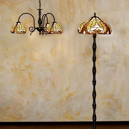 Lámpara 3 brazos Ref.2390.00 y Pie salón Ref.2380.10 Serie Dalí